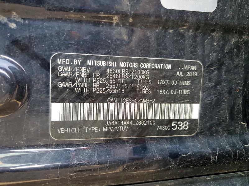 Aukcja sprzedaży 2020 Mitsubishi Eclipse Cross, vin: JA4AT4AA4LZ602100, numer aukcji: 57546896