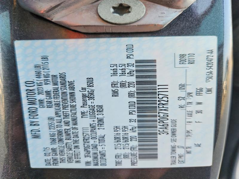 Aukcja sprzedaży 2015 Ford Fusion, vin: 3FA6P0G7XFR257111, numer aukcji: 85623215
