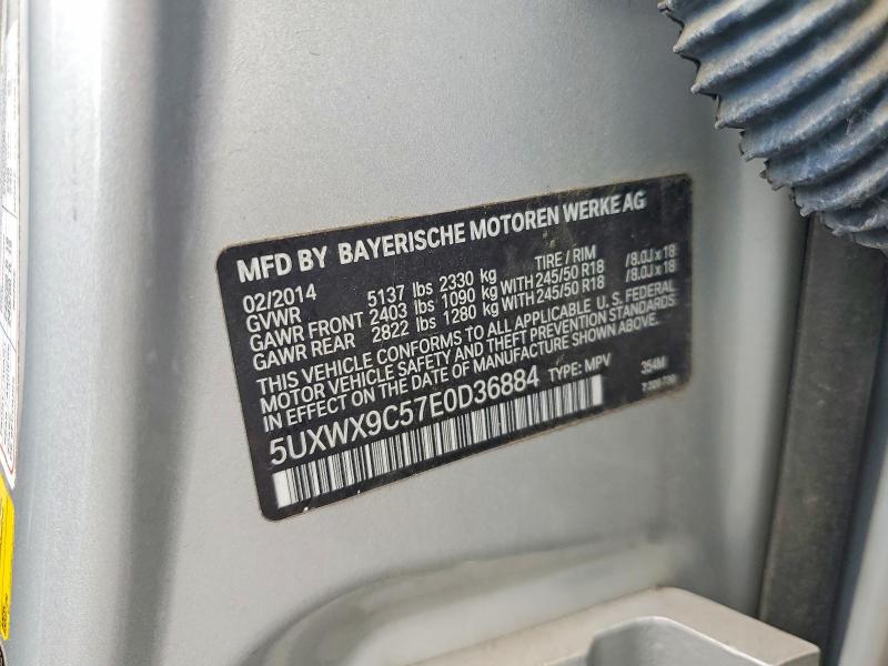 Продажа на аукционе авто 2014 Bmw X3, vin: 5UXWX9C57E0D36884, номер лота: 59132636