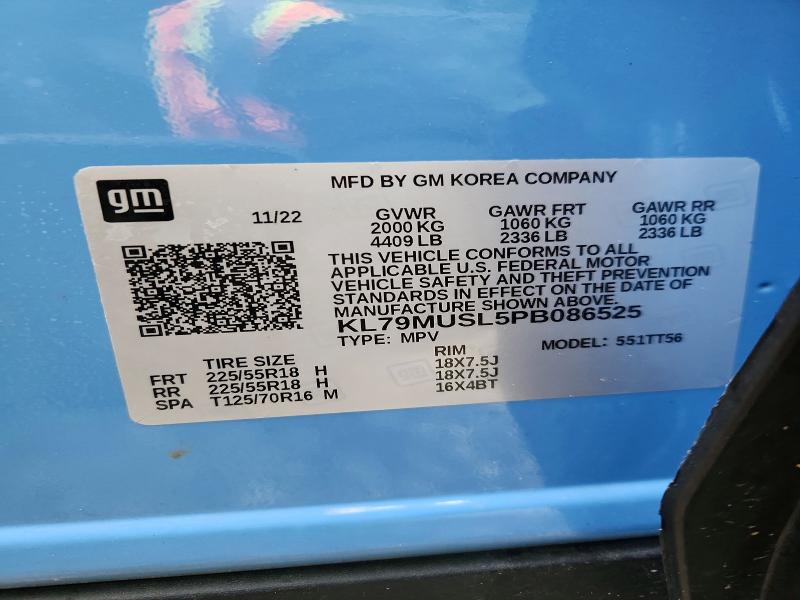 58266616 :رقم المزاد ، KL79MUSL5PB086525 vin ، 2023 Chevrolet Trailblazer مزاد بيع