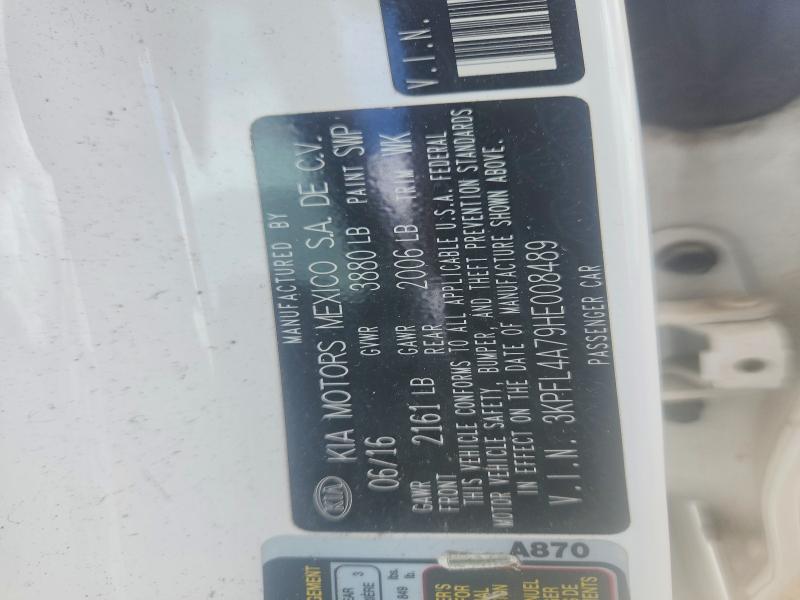 59126036 :رقم المزاد ، 3KPFL4A79HE008489 vin ، 2017 Kia Forte مزاد بيع