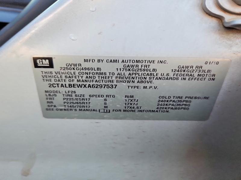 2010 Gmc Terrain მანქანა იყიდება აუქციონზე, vin: 2CTALBEWXA6297537, აუქციონის ნომერი: 56481446