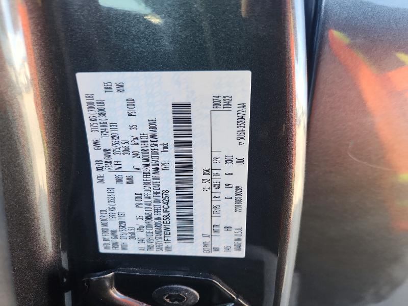 Продажа на аукционе авто 2018 Ford F150, vin: 1FTEW1E58JFC42578, номер лота: 56723756
