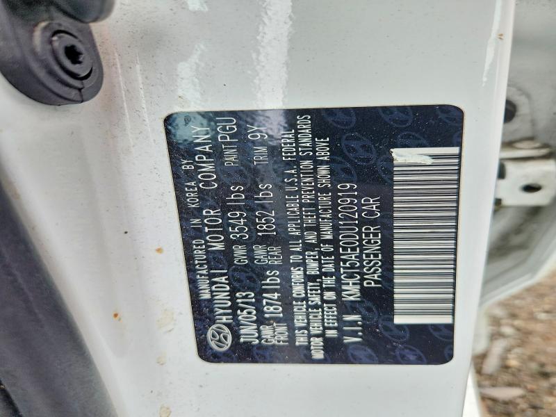 Aukcja sprzedaży 2013 Hyundai Accent, vin: KMHCT5AE0DU120919, numer aukcji: 58107676