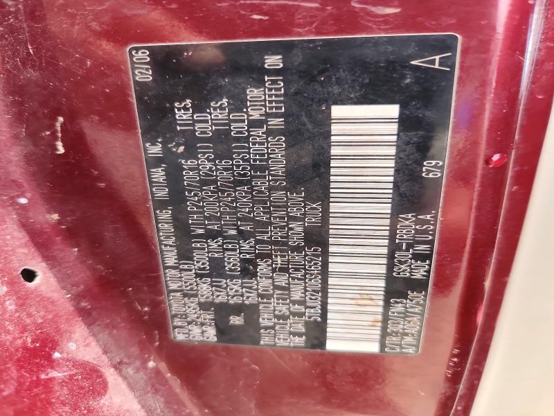 57829206 :رقم المزاد ، 5TBJU32106S465215 vin ، 2006 Toyota Tundra مزاد بيع