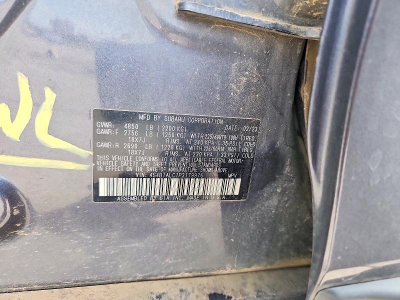 Продажа на аукционе авто 2023 Subaru Outback, vin: 4S4BTALC7P3179976, номер лота: 59277346