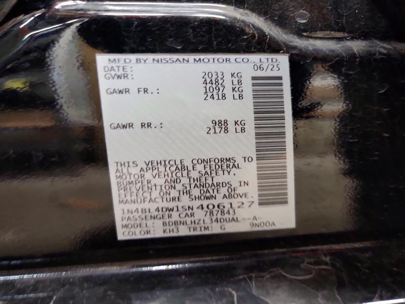 Aukcja sprzedaży 2025 Nissan Altima, vin: 1N4BL4DW1SN406127, numer aukcji: 57917146