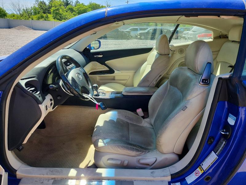 2010 Lexus Is მანქანა იყიდება აუქციონზე, vin: JTHFF2C2XA2502259, აუქციონის ნომერი: 55028716