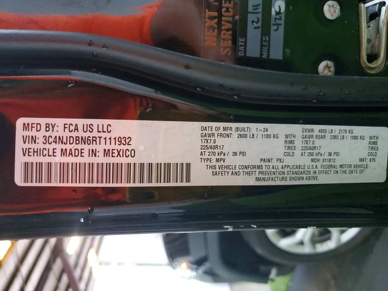 56359816 :رقم المزاد ، 3C4NJDBN6RT111932 vin ، 2024 Jeep Compass مزاد بيع
