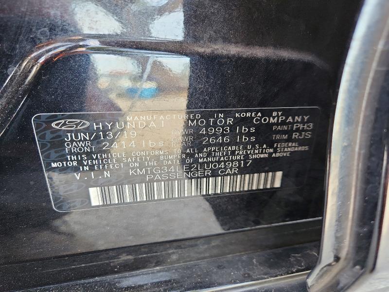 57115446 :رقم المزاد ، KMTG34LE2LU049817 vin ، 2020 Genesis G70 مزاد بيع