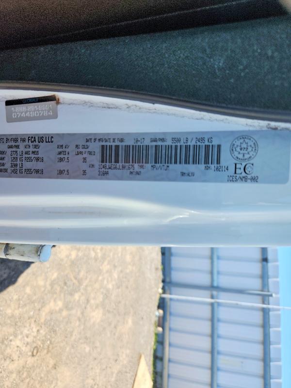 Aukcja sprzedaży 2018 Jeep Wrangler Unlimited, vin: 1C4BJWEG6JL801675, numer aukcji: 57919206