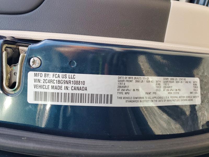 Продажа на аукционе авто 2022 Chrysler Pacifica, vin: 2C4RC1BG9NR108810, номер лота: 55443416