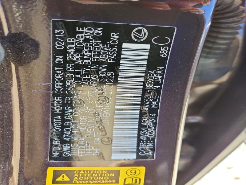 Aukcja sprzedaży 2013 Lexus Es, vin: JTHBW1GG0D2021228, numer aukcji: 57751656