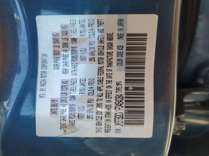 56238196 :رقم المزاد ، JM3TB2CV1F0464084 vin ، 2015 Mazda Cx-9 مزاد بيع