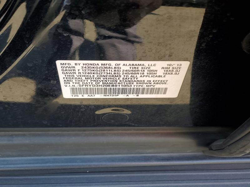 Продажа на аукционе авто 2014 Acura Mdx, vin: 5FRYD3H20EB011053, номер лота: 55779856