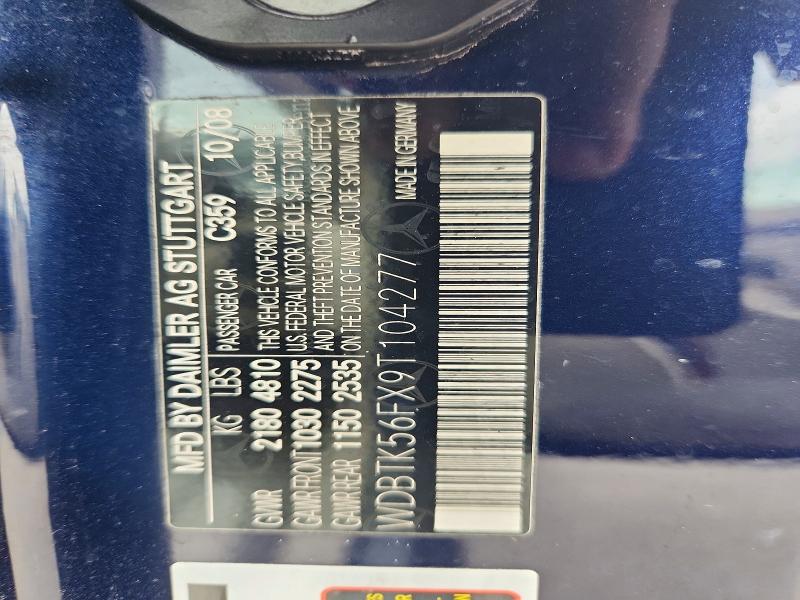 Aukcja sprzedaży 2009 Mercedes-benz Clk, vin: WDBTK56FX9T104277, numer aukcji: 58734636