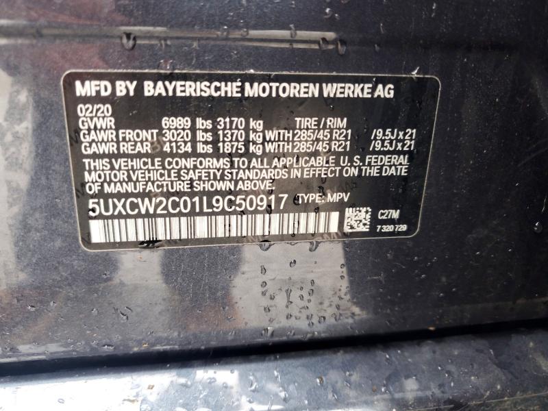 Продаж на аукціоні авто 2020 Bmw X7, vin: 5UXCW2C01L9C50917, номер лоту: 58094376