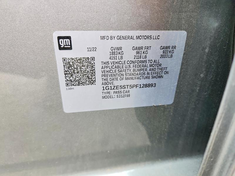 58279726 :رقم المزاد ، 1G1ZE5ST5PF128893 vin ، 2023 Chevrolet Malibu مزاد بيع