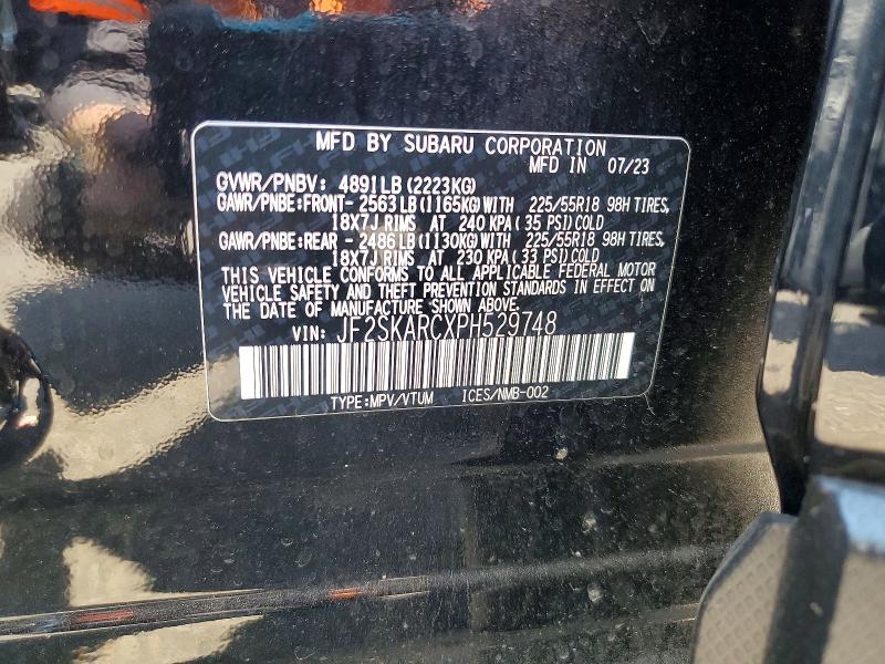 Aukcja sprzedaży 2023 Subaru Forester, vin: JF2SKARCXPH529748, numer aukcji: 58394086