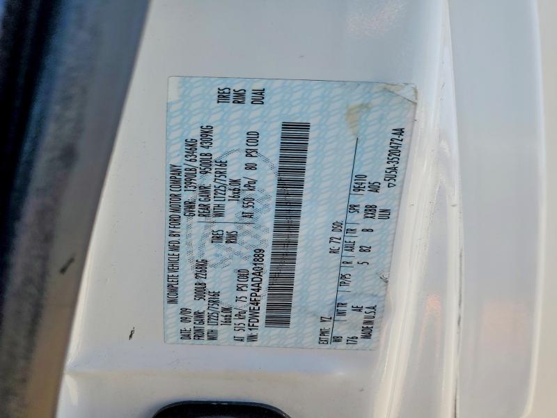57130776 :رقم المزاد ، 1FDWE4FP4ADA01889 vin ، 2010 Ford Econoline مزاد بيع