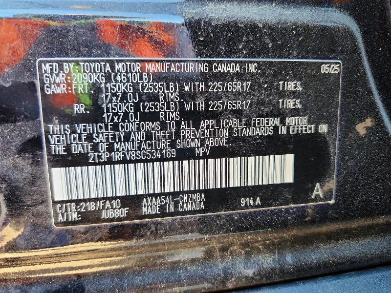 Продажа на аукционе авто 2025 Toyota Rav4, vin: 2T3P1RFV8SC534169, номер лота: 55512426