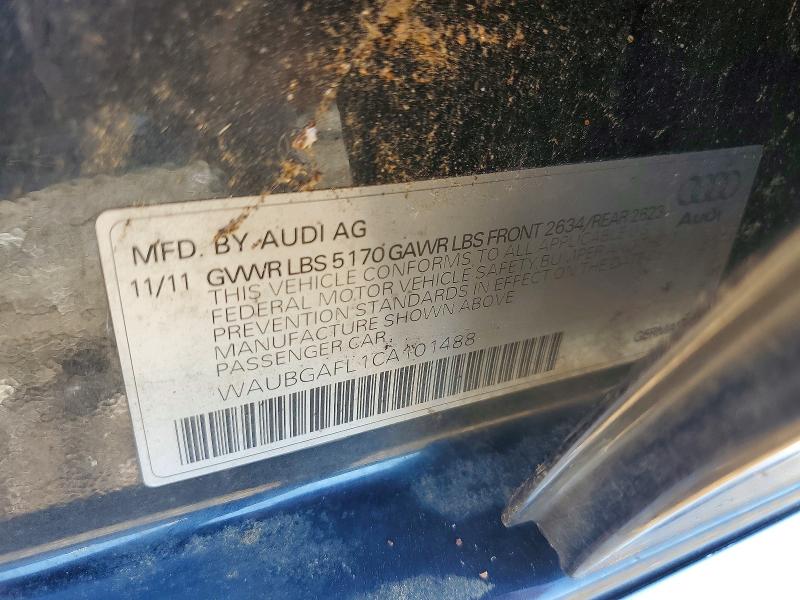 Продажа на аукционе авто 2012 Audi S4, vin: WAUBGAFL1CA101488, номер лота: 58484276