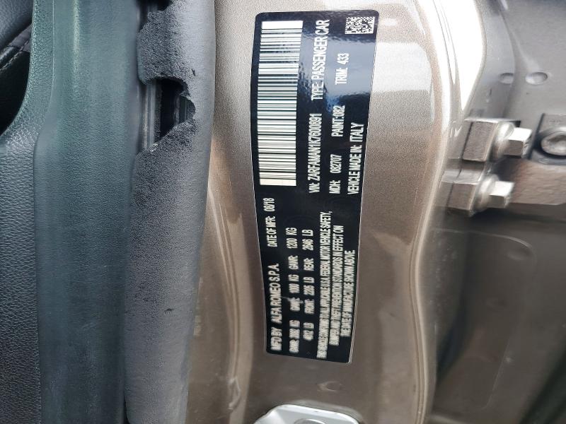 Продажа на аукционе авто 2019 Alfa Romeo Giulia, vin: ZARFAMAN1K7600891, номер лота: 57672866