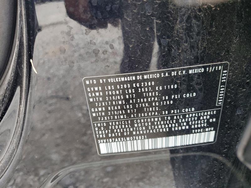 Продаж на аукціоні авто 2020 Volkswagen Tiguan, vin: 3VV1B7AX3LM076821, номер лоту: 55339566
