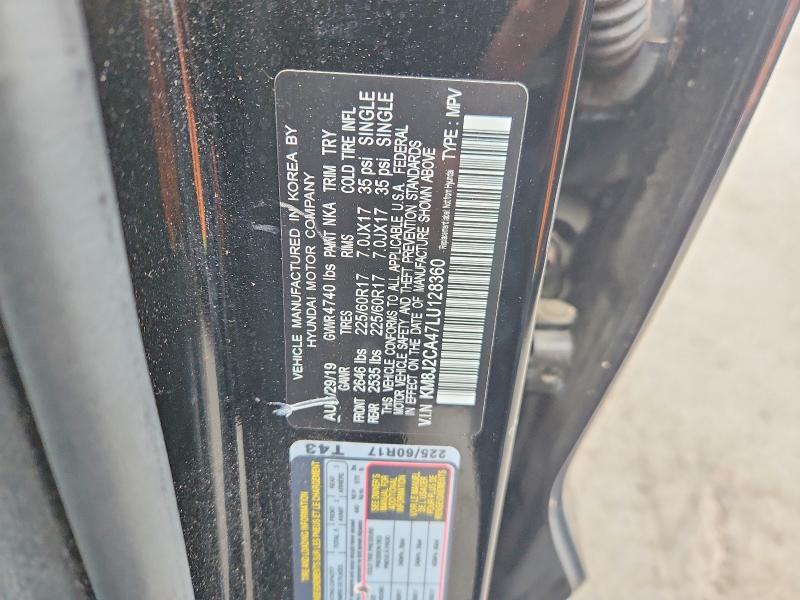 2020 Hyundai Tucson მანქანა იყიდება აუქციონზე, vin: KM8J2CA47LU128360, აუქციონის ნომერი: 58298316