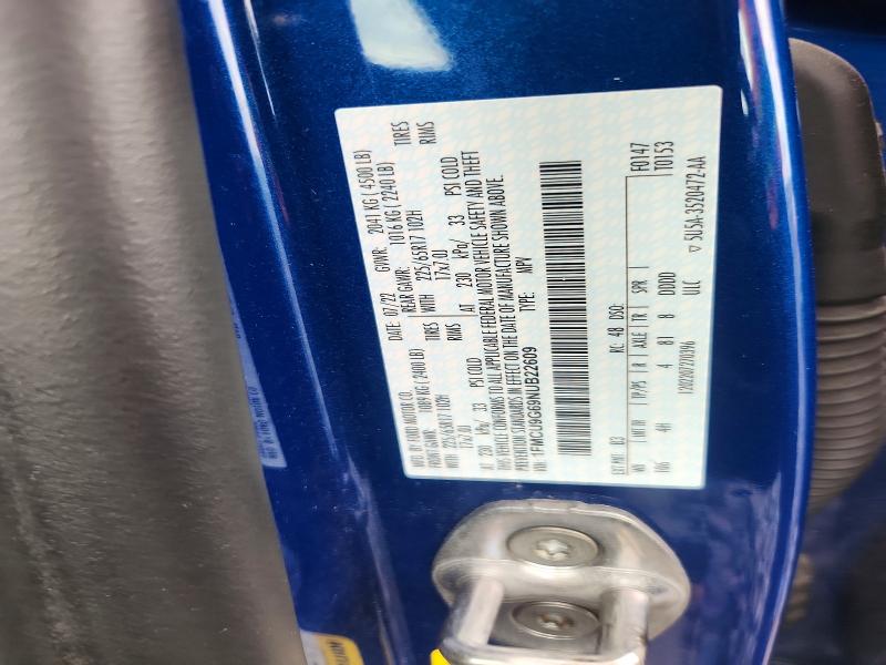 2022 Ford Escape მანქანა იყიდება აუქციონზე, vin: 1FMCU9G69NUB22609, აუქციონის ნომერი: 57754826