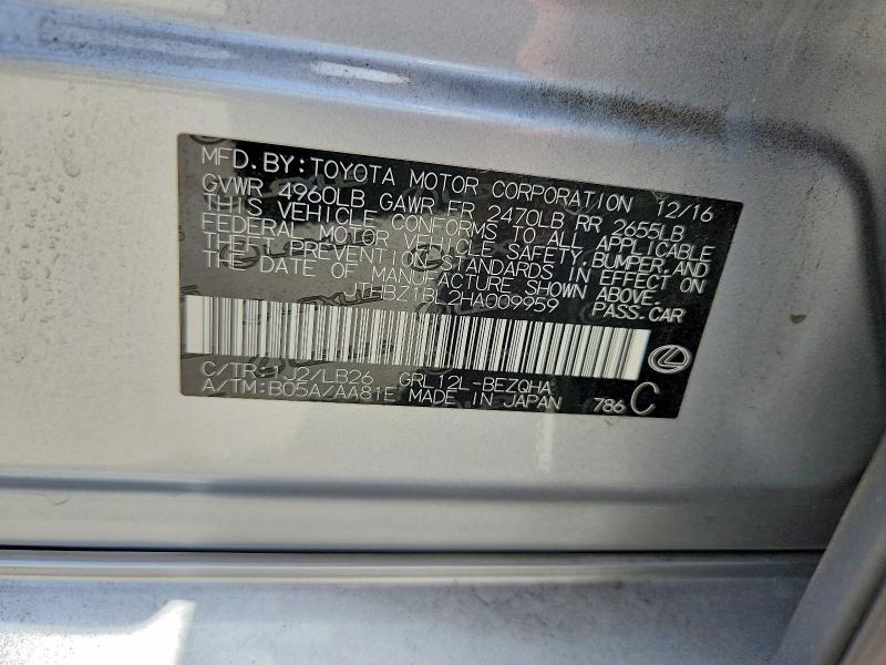 Aukcja sprzedaży 2017 Lexus Gs 350, vin: JTHBZ1BL2HA009959, numer aukcji: 56194416