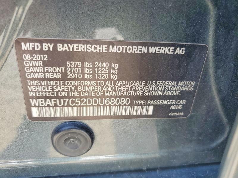 56421376 :رقم المزاد ، WBAFU7C52DDU68080 vin ، 2013 Bmw 535 مزاد بيع