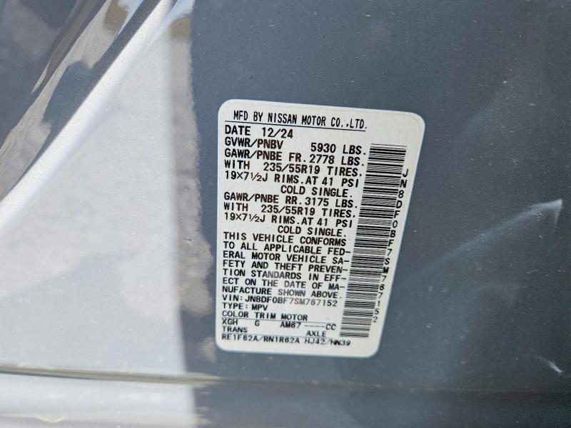 Aukcja sprzedaży 2025 Nissan Ariya, vin: JN8DF0BF7SM767152, numer aukcji: 55531236