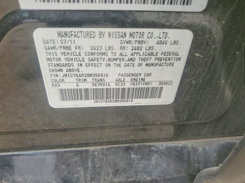 56262286 :رقم المزاد ، JN1CV6AR2BM356916 vin ، 2011 Infiniti G37 Sedan مزاد بيع