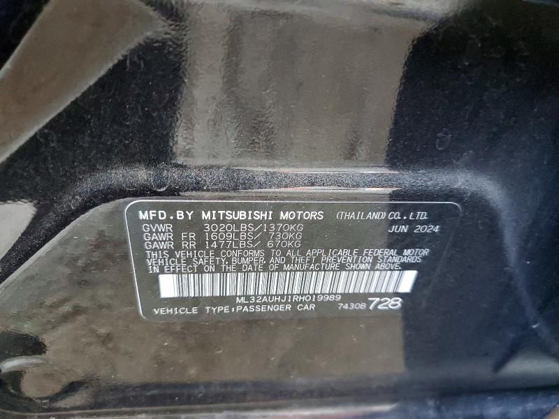 Продажа на аукционе авто 2024 Mitsubishi Mirage, vin: ML32AUHJ1RH019989, номер лота: 58845986