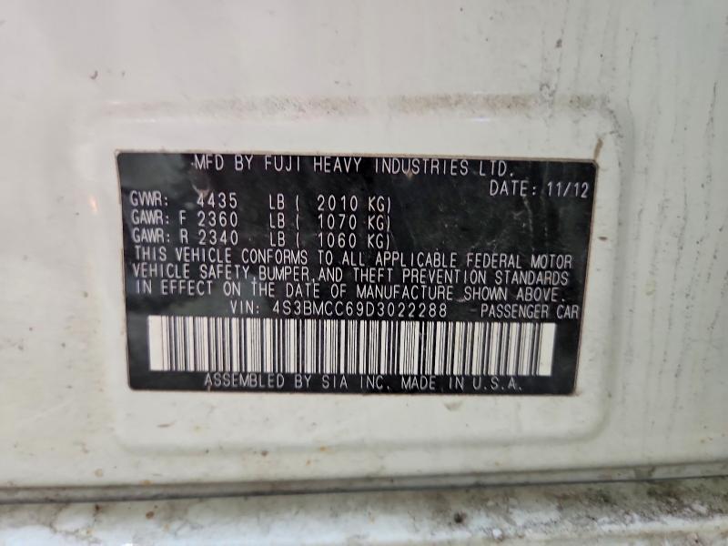 53723286 :رقم المزاد ، 4S3BMCC69D3022288 vin ، 2013 Subaru Legacy مزاد بيع