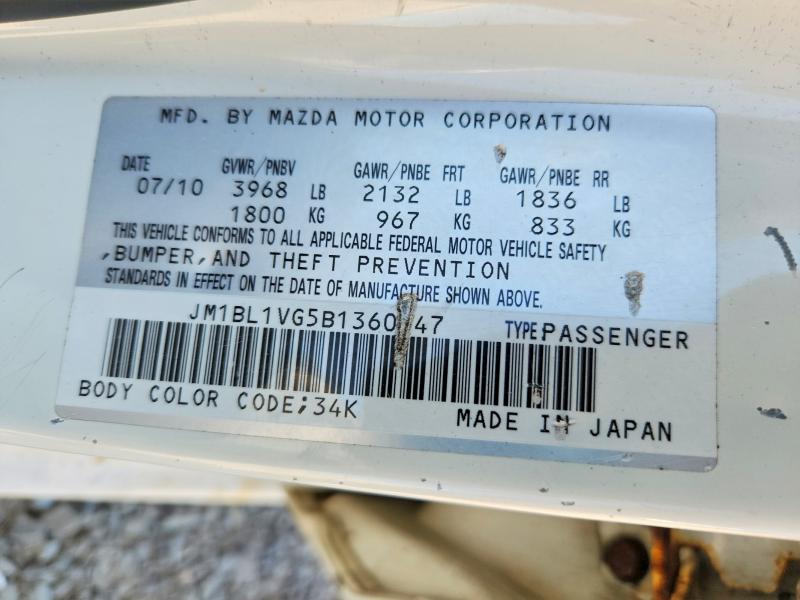 Aukcja sprzedaży 2011 Mazda 3, vin: JM1BL1VG5B1360647, numer aukcji: 55347856