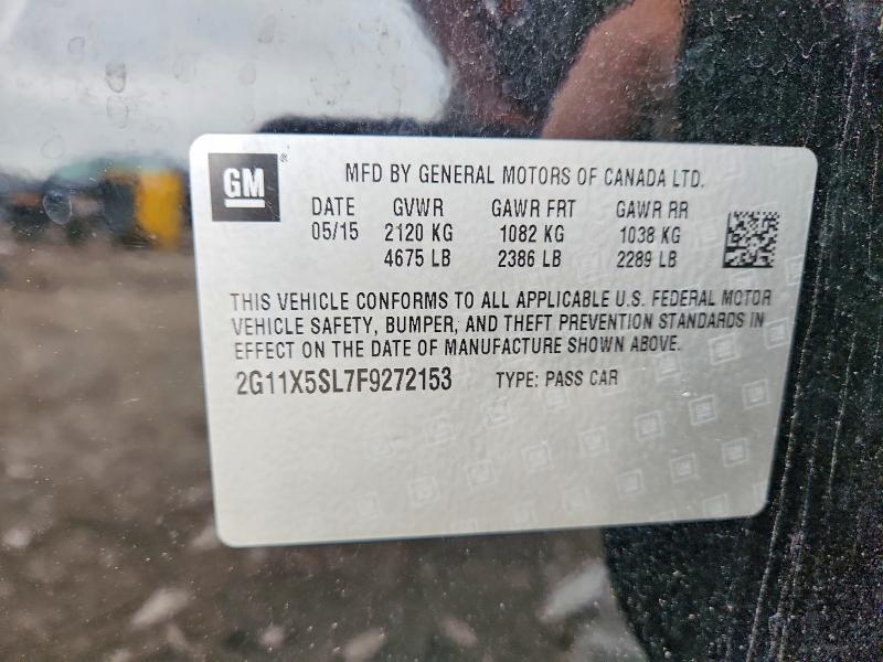 58828686 :رقم المزاد ، 2G11X5SL7F9272153 vin ، 2015 Chevrolet Impala مزاد بيع