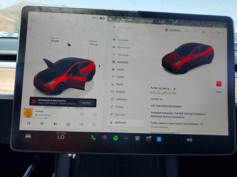 Продаж на аукціоні авто 2024 Tesla Model Y, vin: 7SAYGDEFXRF058802, номер лоту: 56113376