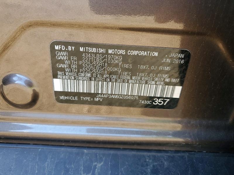Продаж на аукціоні авто 2016 Mitsubishi Outlander Sport, vin: JA4AP3AW6GZ056075, номер лоту: 56047486