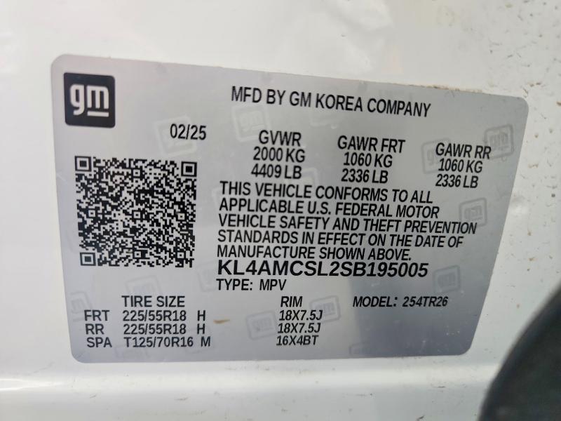 2025 Buick Encore Gx მანქანა იყიდება აუქციონზე, vin: KL4AMCSL2SB195005, აუქციონის ნომერი: 57597386