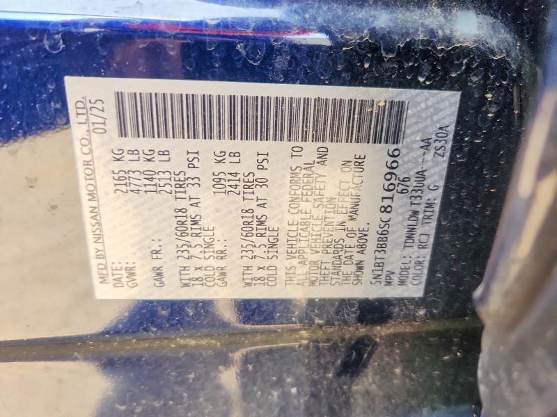 55916446 :رقم المزاد ، 5N1BT3BB6SC816966 vin ، 2025 Nissan Rogue مزاد بيع