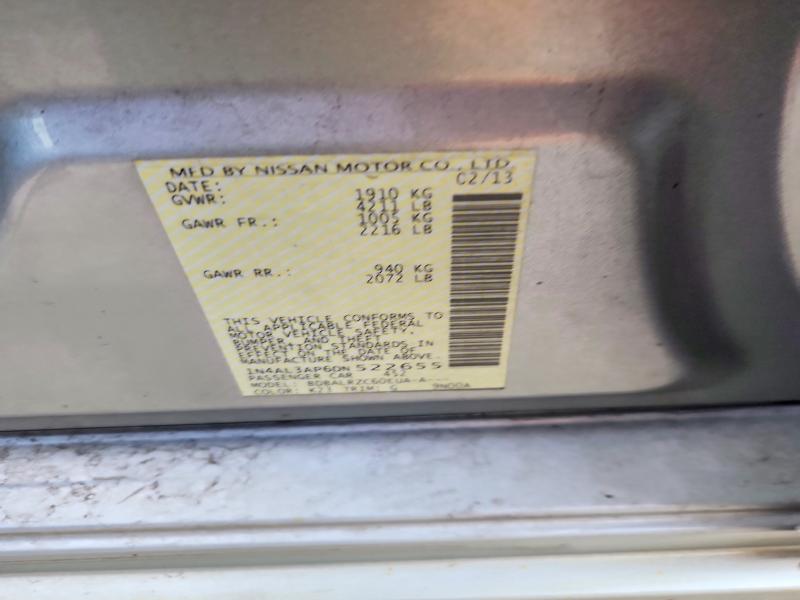 2013 Nissan Altima მანქანა იყიდება აუქციონზე, vin: 1N4AL3AP6DN522655, აუქციონის ნომერი: 57091526