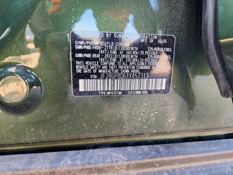 55677126 :رقم المزاد ، JF2BUPBD6TY457313 vin ، 2026 Subaru Outback مزاد بيع