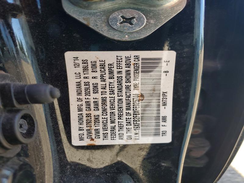 Aukcja sprzedaży 2015 Honda Civic, vin: 19XFB2F8XFE025744, numer aukcji: 57536966