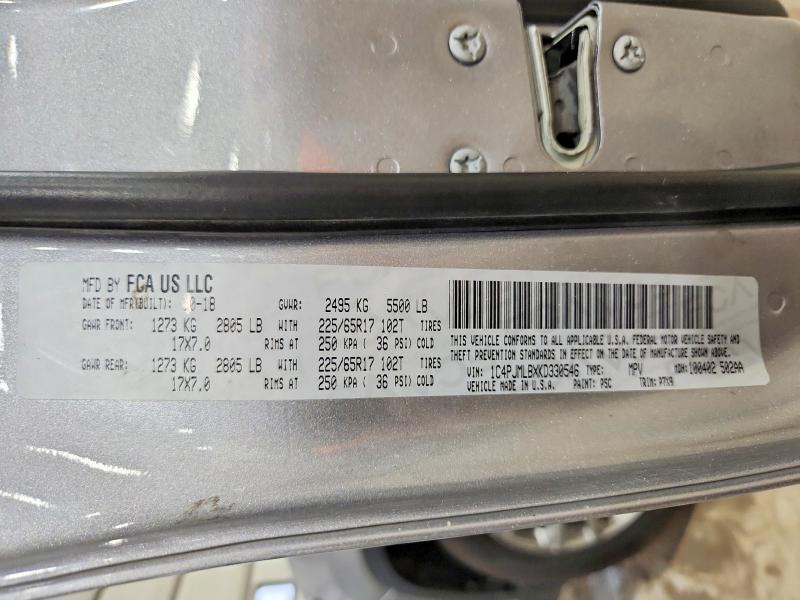 Продаж на аукціоні авто 2019 Jeep Cherokee, vin: 1C4PJMLBXKD330546, номер лоту: 58711936