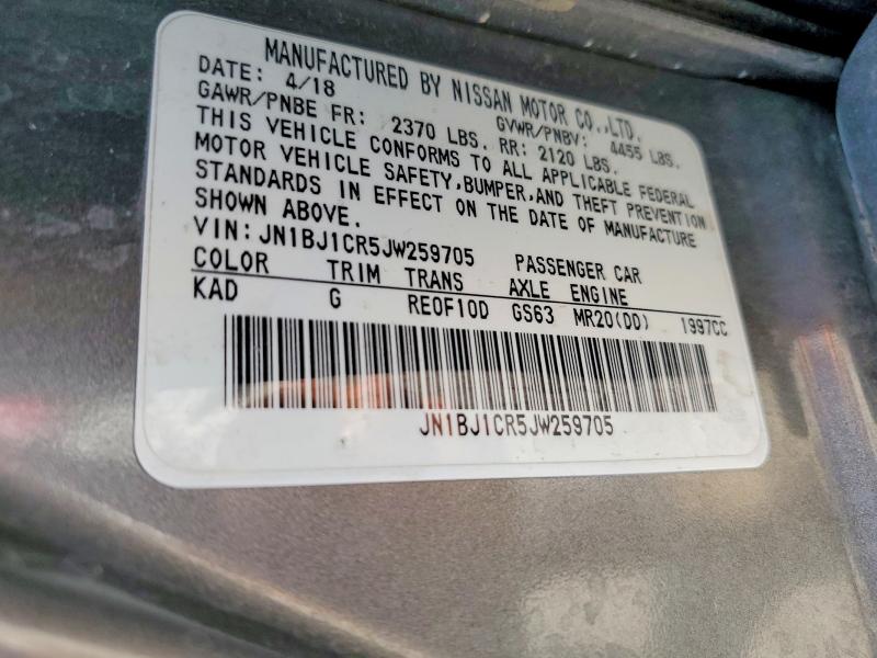 Продаж на аукціоні авто 2018 Nissan Rogue Sport, vin: JN1BJ1CR5JW259705, номер лоту: 57204076