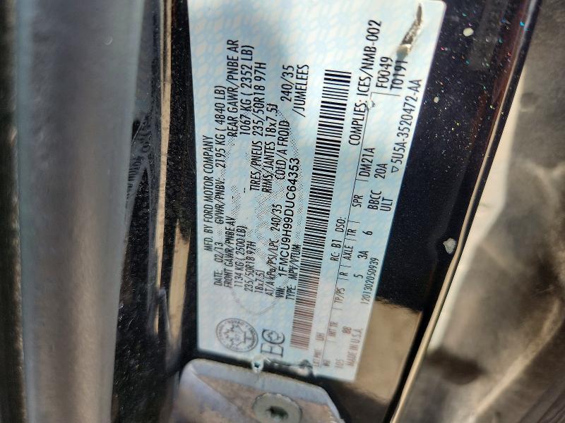 Продаж на аукціоні авто 2013 Ford Escape, vin: 1FMCU9H99DUC64353, номер лоту: 85790515