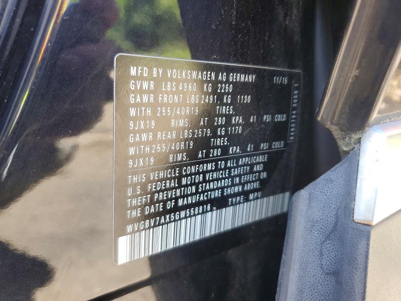 Aukcja sprzedaży 2016 Volkswagen Tiguan, vin: WVGBV7AX5GW558816, numer aukcji: 56754146