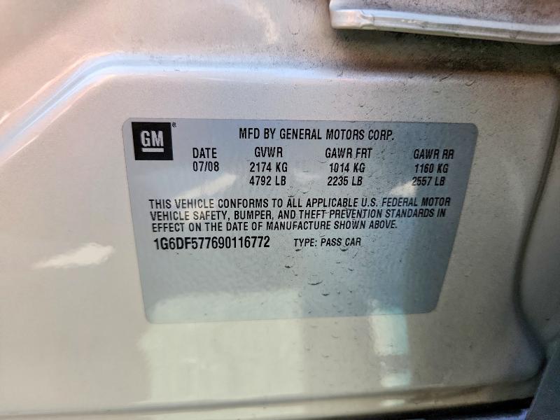 Продажа на аукционе авто 2009 Cadillac Cts, vin: 1G6DF577690116772, номер лота: 56319196